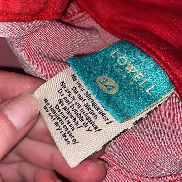 Women’s Lowell red jeans size 14 - Picture 5 of 9